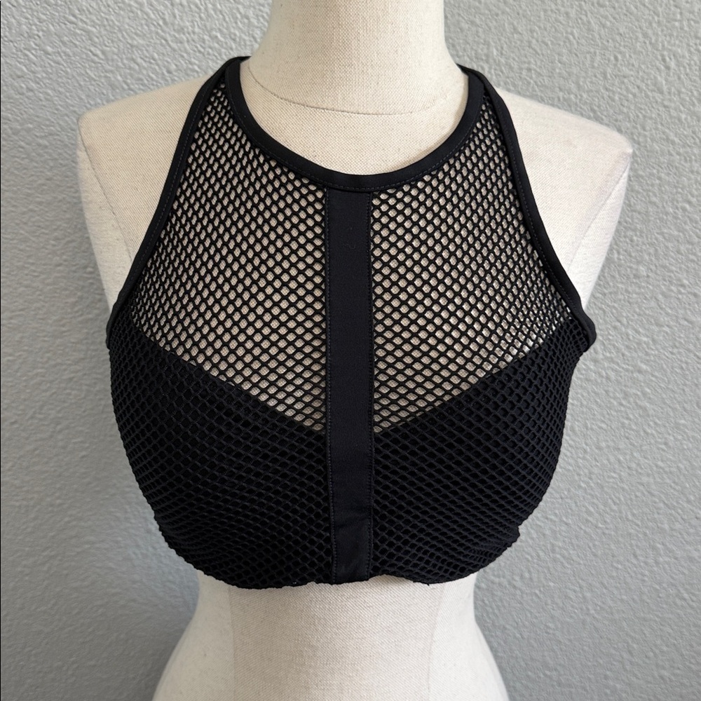 Bari Fishnet Bikini Top Size Medium